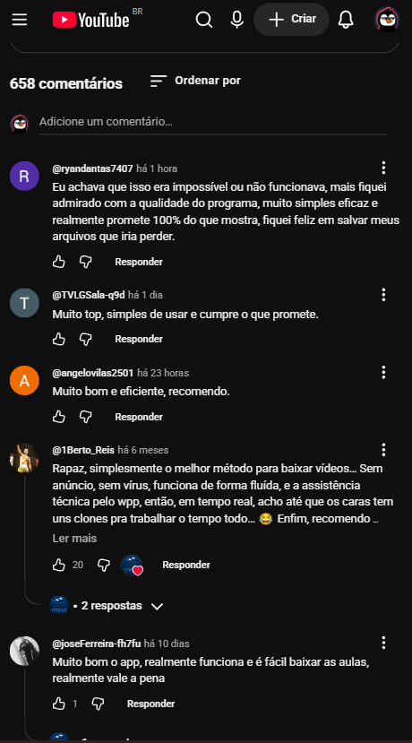 Depoimento sobre o Pirata Livre no YouTube